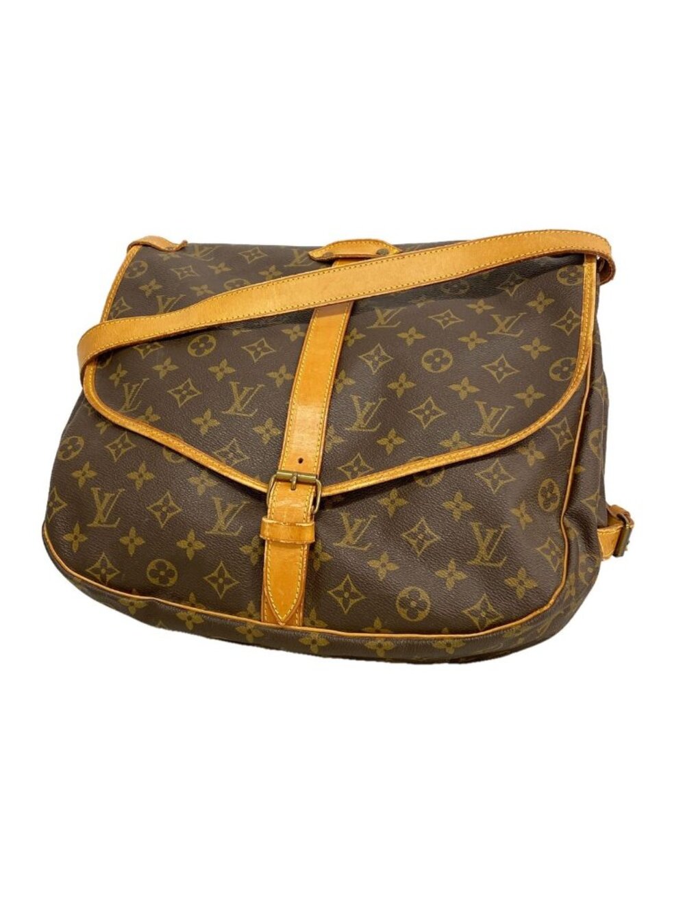 Louis Vuitton Shoulder Bag Monogram Saumur 35 Brown